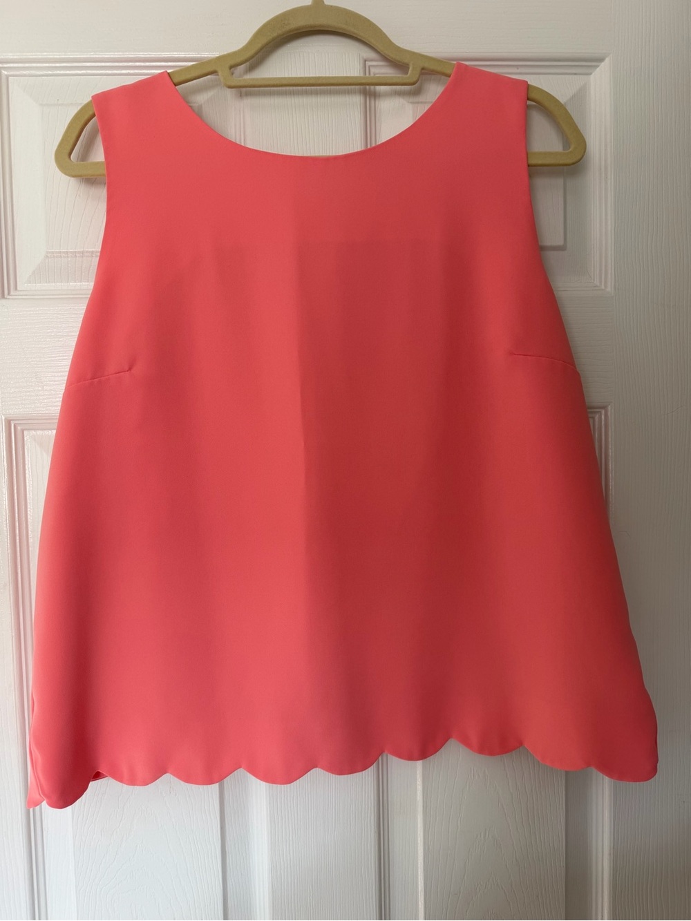 J. Crew Coral Scallop-Hem Sleeveless Camisole